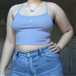 blue playboy bunny tank